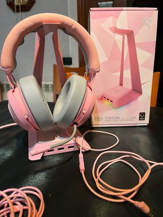 Auriculares Razer Kraken Pro V2 Quartz + Base