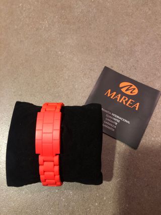 Reloj Marea Juvenil Negro y Naranja