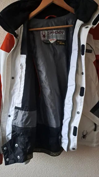 Chaqueta Spyder Nieve/montaña Blanca y Naranja