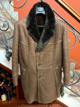 Cappotto Montone Shearling vera Pelle Vintage
