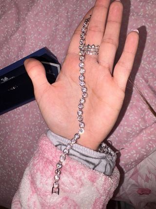 Pulsera Swarovski Plata y Cristales