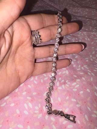 Pulsera Swarovski Plata y Cristales