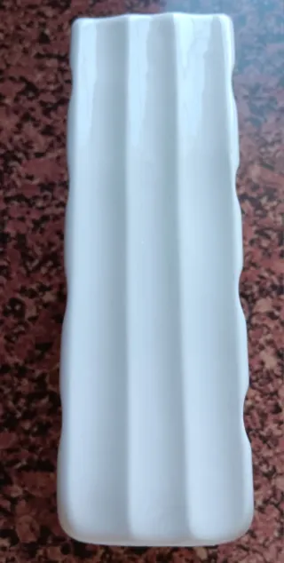 Jarrón Rectangular Cerámica Blanco