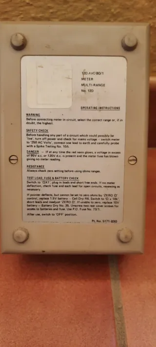 Multímetro Antiguo P.O. Funda Piel