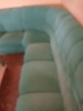 Mesa centro cristal y mármol beige. REGALO EL SOFÁ