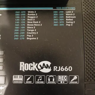 Teclado musical con soporte y banqueta