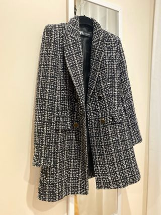 Abrigo Zara tweed cuadros