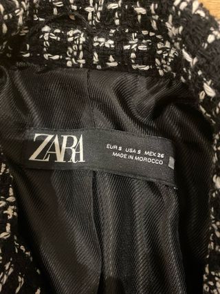 Abrigo Zara tweed cuadros