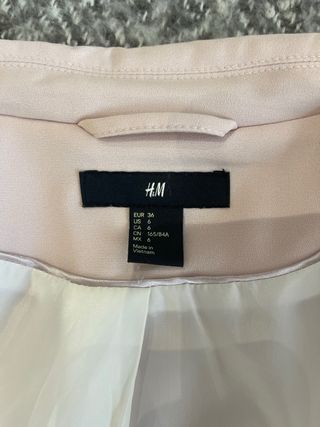 Blazer H&M Rosa Palo Talla M