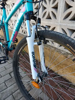 Rockrider 340 maxtravel color verde agua.