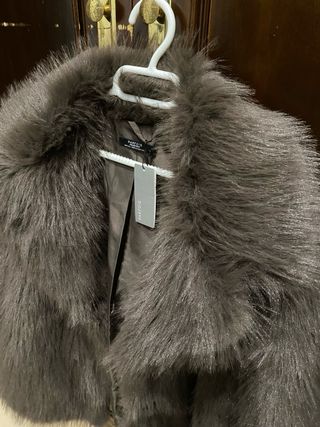 Chaquetón pelo marrón Parfois