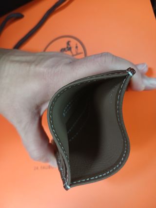 Portacarte Hermès Pelle Marrone,7 scomparti