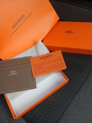 Portacarte Hermès Pelle Marrone,7 scomparti