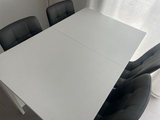 Mesa extensible blanca