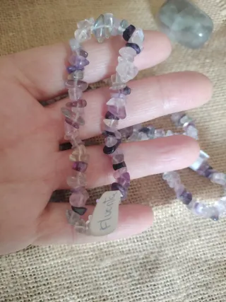 Collar y pulsera de fluorita