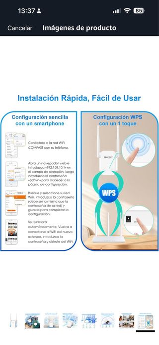 COMFAST Repetidor WiFi N300Mbps Amplificador Señal