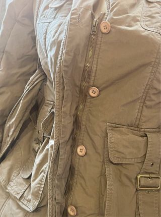 Chaqueta mujer vintage marrón con cinturón