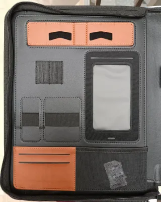 Portadocumenti nero e marrone