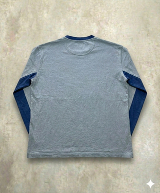 Camiseta Fila Manga Larga Gris y Azul