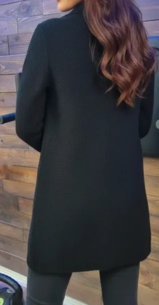 Cárdigan Negro Punto Talla M