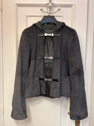 Abrigo de Piel Purificación García Gris