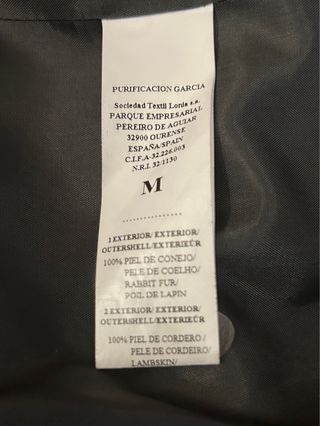 Abrigo de Piel Purificación García Gris