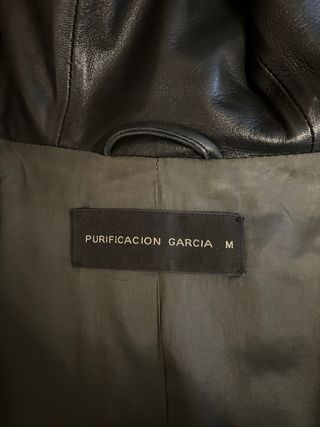 Abrigo de Piel Purificación García Gris