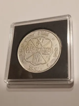 Moneda 100 Pesetas Plata