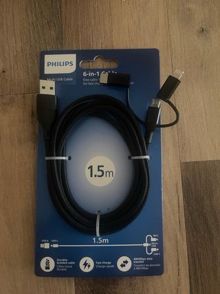 Cable USB Philips 6 en 1 1.5m