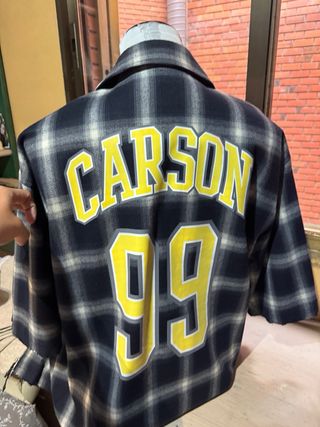 Sobrecamisa de cuadros manga corta con forro