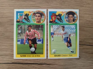 Lote 2 cromos fútbol: Valverde y Esnaider