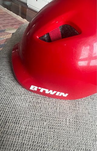 Casco Bici Niño BTwin 500 Rojo infantil