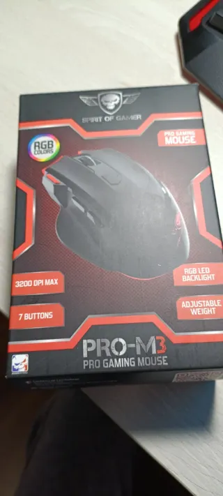 Ratón Gaming Negro y Rojo