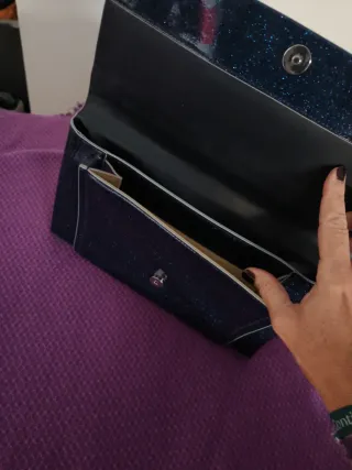 Bolso de mano BIMBA Y LOLA azul oscuro