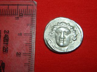 Moneda Antigua Griega Tesalia Larissa Plata