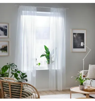 Pack 2 Cortinas Teresia Ikea Blancas