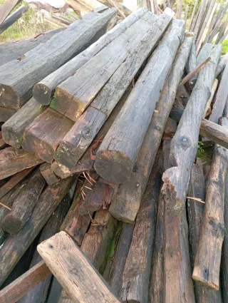 Vigas de madera rústica