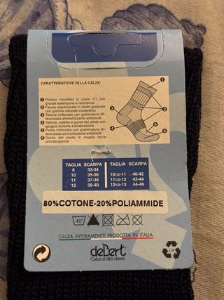 Calze NUOVE UNISEX”deBert”MADE IN ITALY N’40-42 Lu