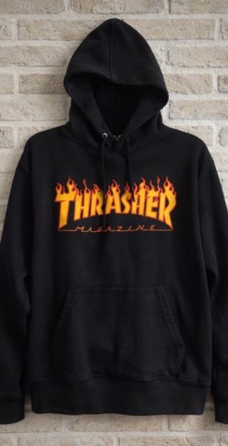 Sudadera Thrasher Negra con Logo