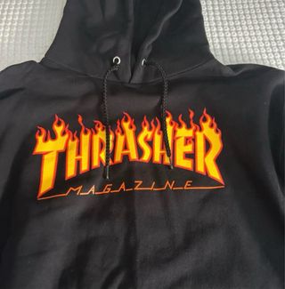Sudadera Thrasher Negra con Logo