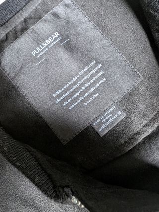 Cazadora antelina hombre negra