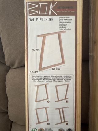 2 Patas de mesa BOK PIELL4.99 madera