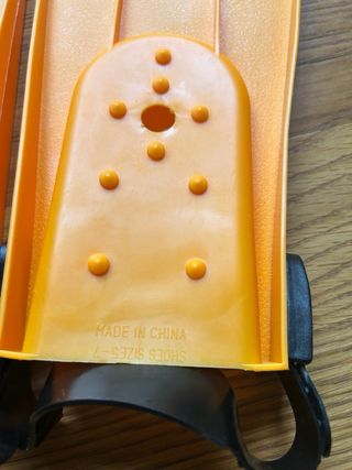 Aletas de natación cortas naranjas