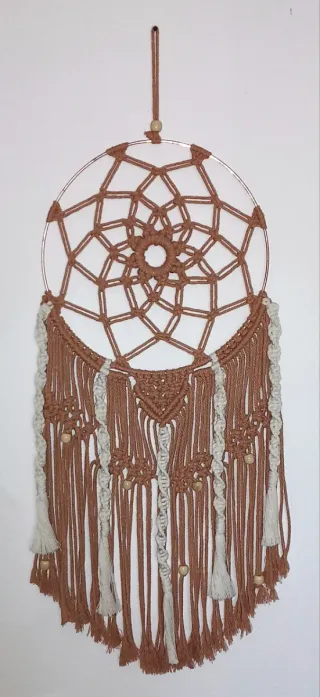 Acchiappasogni Macramè Beige e Marrone