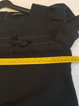 Vestido negro fiesta lazos talla M