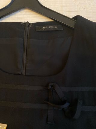 Vestido negro fiesta lazos talla M