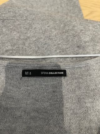 Chaqueta de punto abierta gris