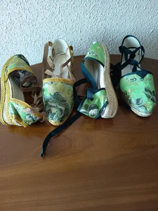 Traje de Fallera Adulta Verde y Dorado