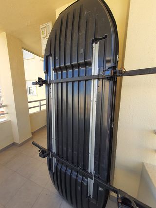 Cofre de coche, tamaño L, negro, muy buen estado