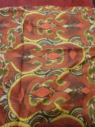 Sciarpa da donna con design a stampa arancione e rosso